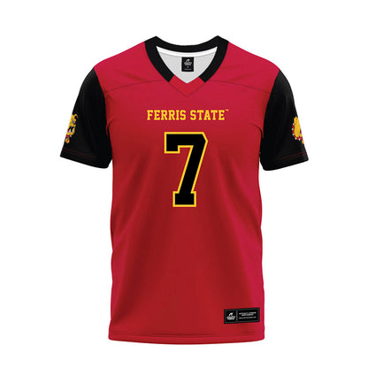 Ferris State - NCAA Football : Shon Stephens - Red Premium Football Jersey-0