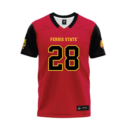 Ferris State - NCAA Football : Jakob Price - Red Premium Football Jersey-0
