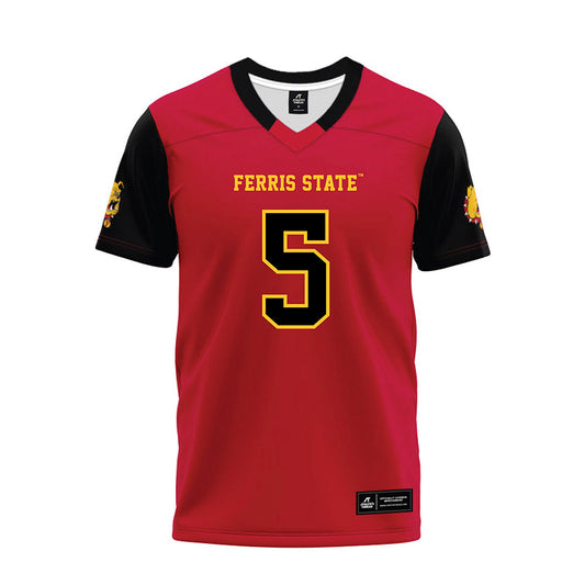 Ferris State - NCAA Football : Jeremiah Housey - Red Premium Football Jersey-0