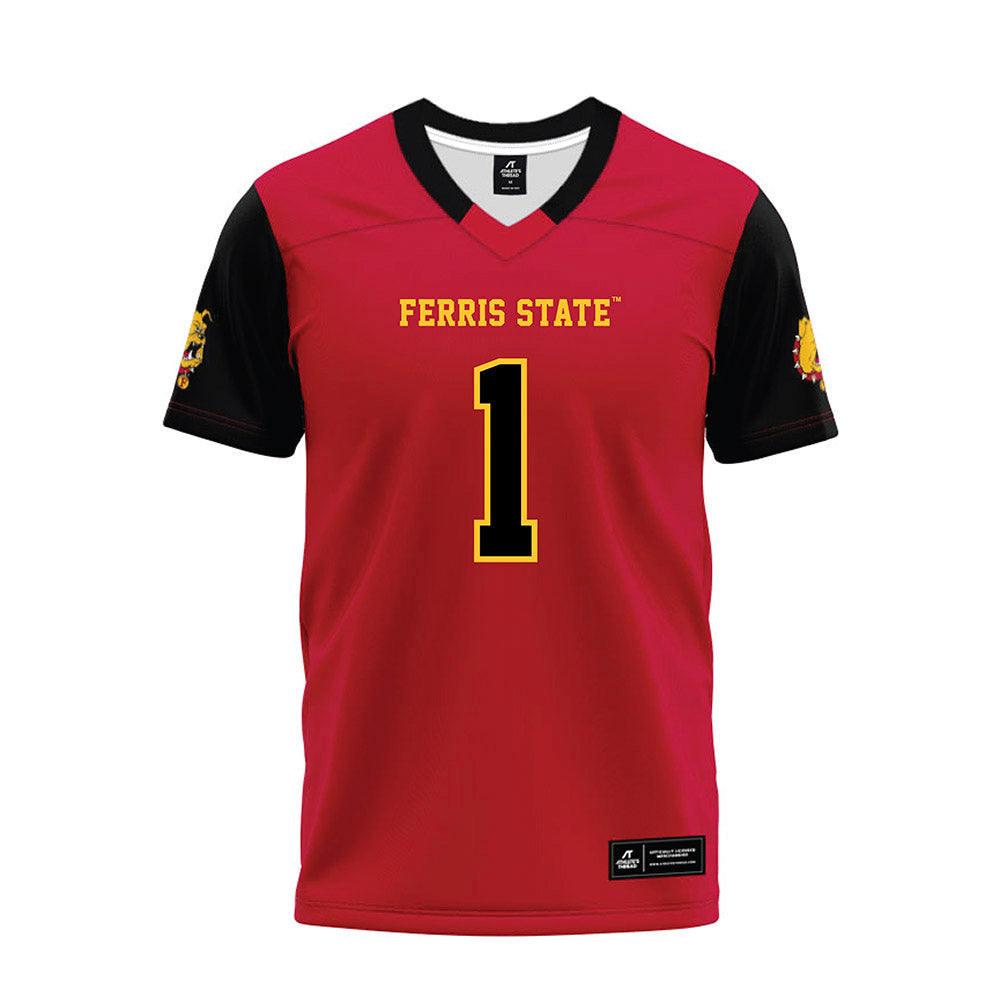 Ferris State - NCAA Football : Gyasi Mattison - Red Premium Football Jersey-0