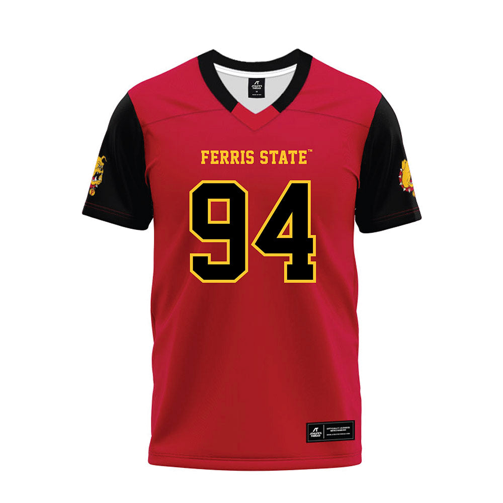 Ferris State - NCAA Football : Sio Saipaia - Red Premium Football Jersey-0