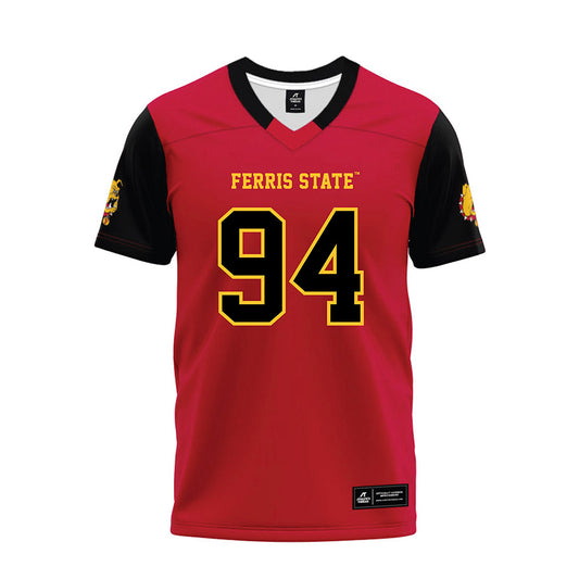 Ferris State - NCAA Football : Sio Saipaia - Red Premium Football Jersey-0