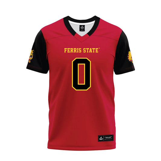 Ferris State - NCAA Football : tez joseph - Red Premium Football Jersey-0