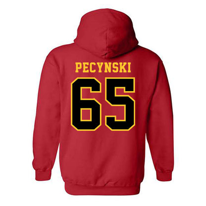 Ferris State - NCAA Football : Cory Pecynski - Replica Shersey Hooded Sweatshirt-1