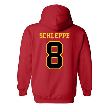 Ferris State - NCAA Men's Ice Hockey : Tyler Schleppe - Replica Shersey Hooded Sweatshirt-1