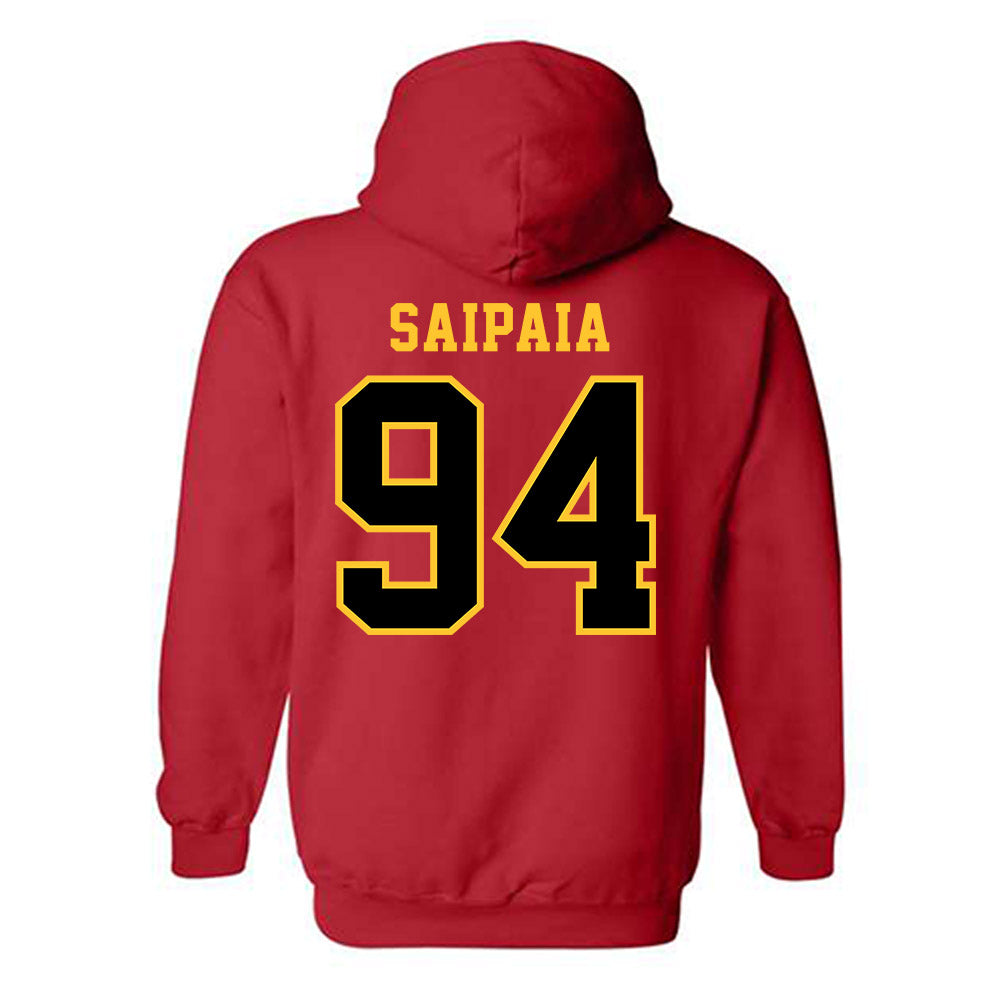 Ferris State - NCAA Football : Sio Saipaia - Replica Shersey Hooded Sweatshirt-1