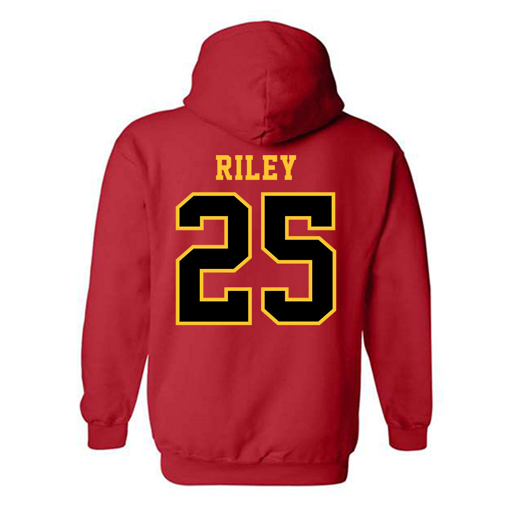 Ferris State - NCAA Women's Basketball : Mia Riley - Replica Shersey Hooded Sweatshirt-1