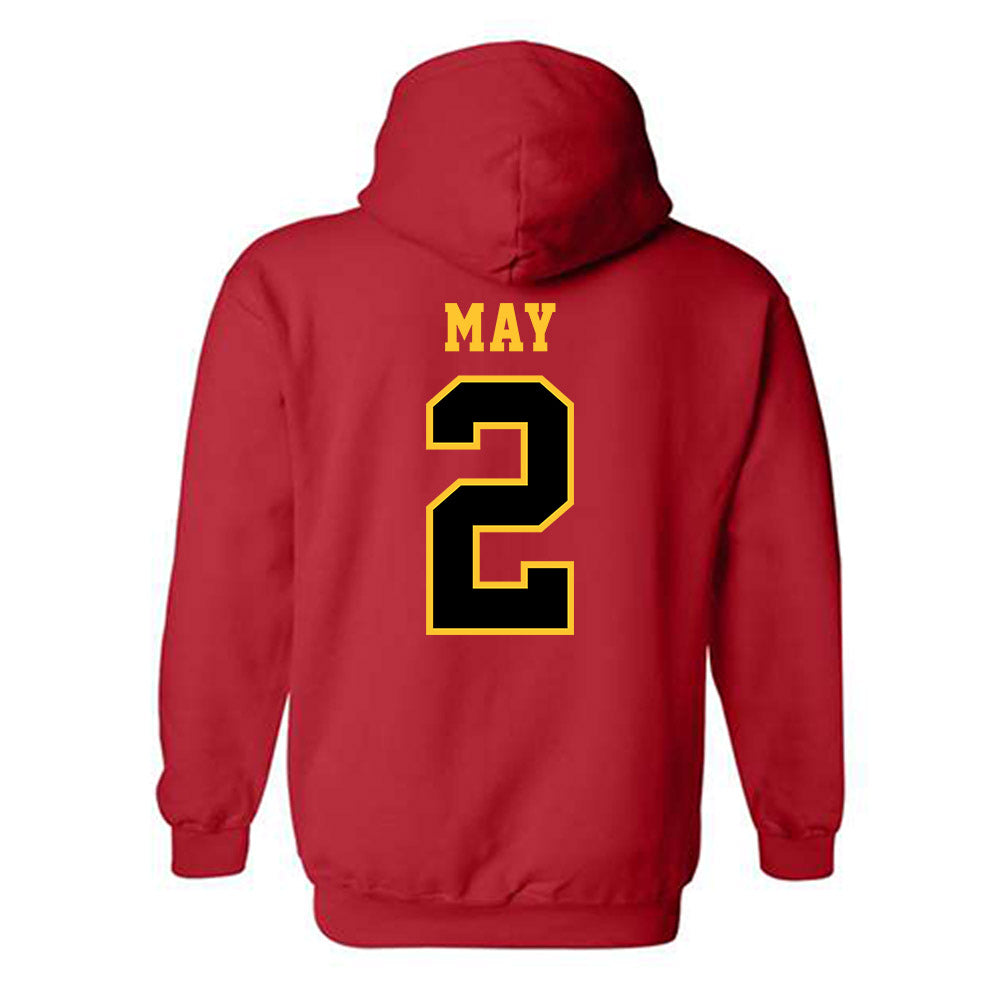 Ferris State - NCAA Women's Volleyball : Emily May - Replica Shersey Hooded Sweatshirt-1