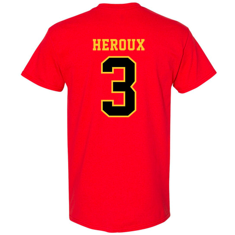 Ferris State - NCAA Men's Ice Hockey : Logan Heroux - Replica Shersey T-Shirt-1