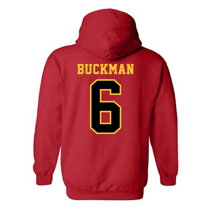 Ferris State - NCAA Women's Soccer : Haley Buckman - Replica Shersey Hooded Sweatshirt-1