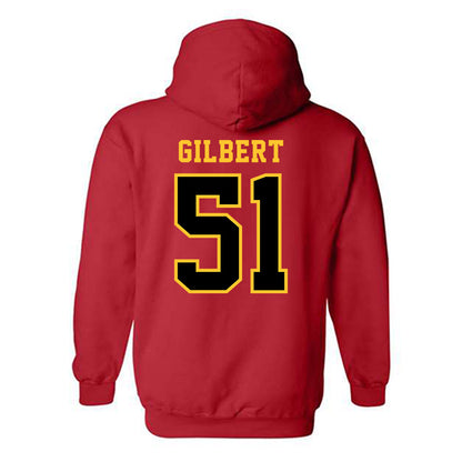 Ferris State - NCAA Football : DJ Gilbert - Replica Shersey Hooded Sweatshirt-1