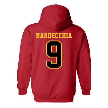 Ferris State - NCAA Men's Ice Hockey : Nick Nardecchia - Replica Shersey Hooded Sweatshirt-1