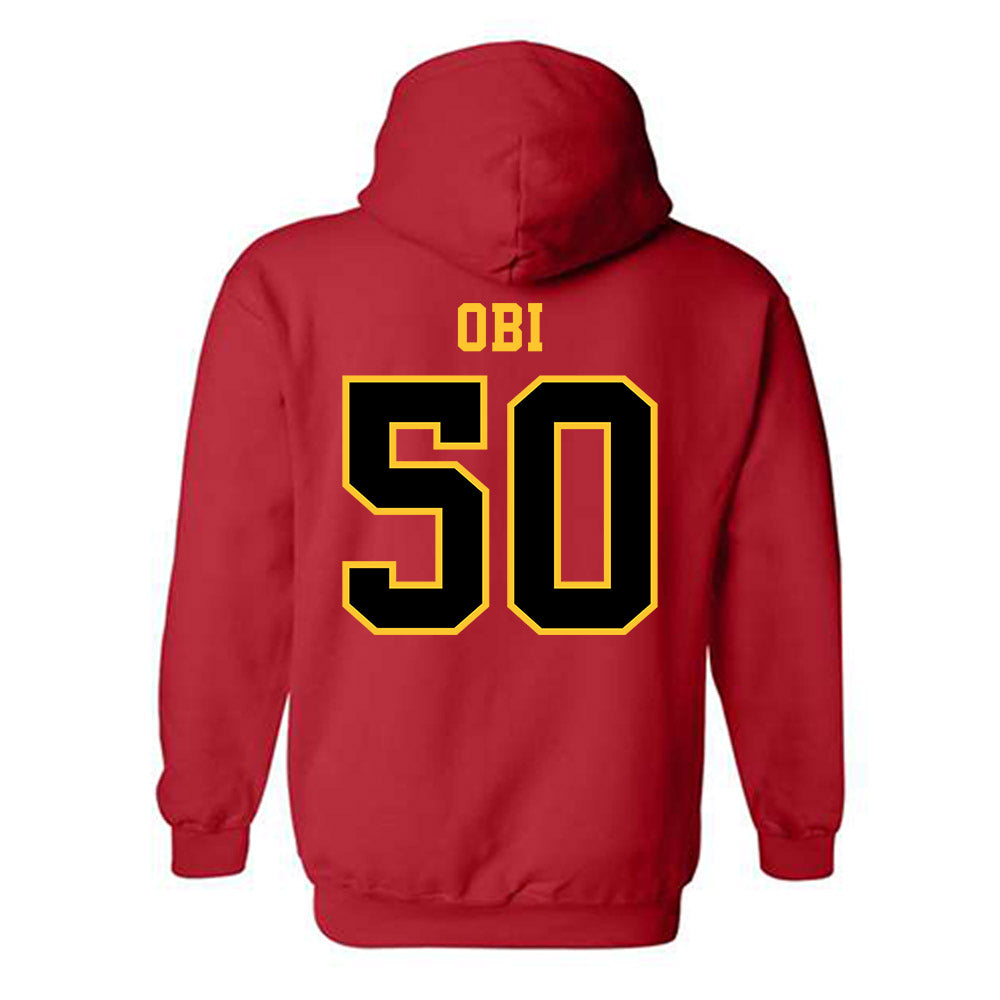Ferris State - NCAA Football : Chimdindu Obi - Replica Shersey Hooded Sweatshirt-1