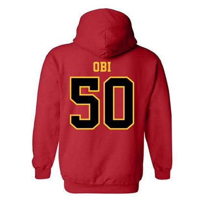 Ferris State - NCAA Football : Chimdindu Obi - Replica Shersey Hooded Sweatshirt-1