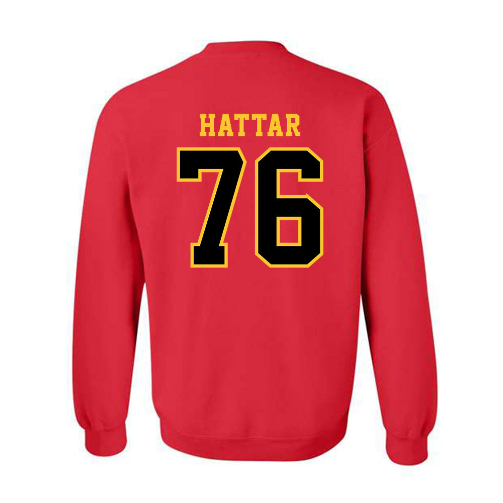 Ferris State - NCAA Football : Lawrence Hattar - Replica Shersey Crewneck Sweatshirt-1