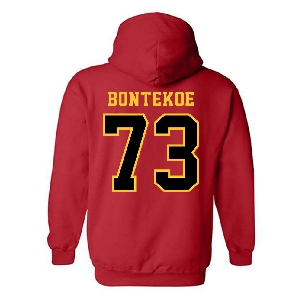 Ferris State - NCAA Football : Mack Bontekoe - Replica Shersey Hooded Sweatshirt-1