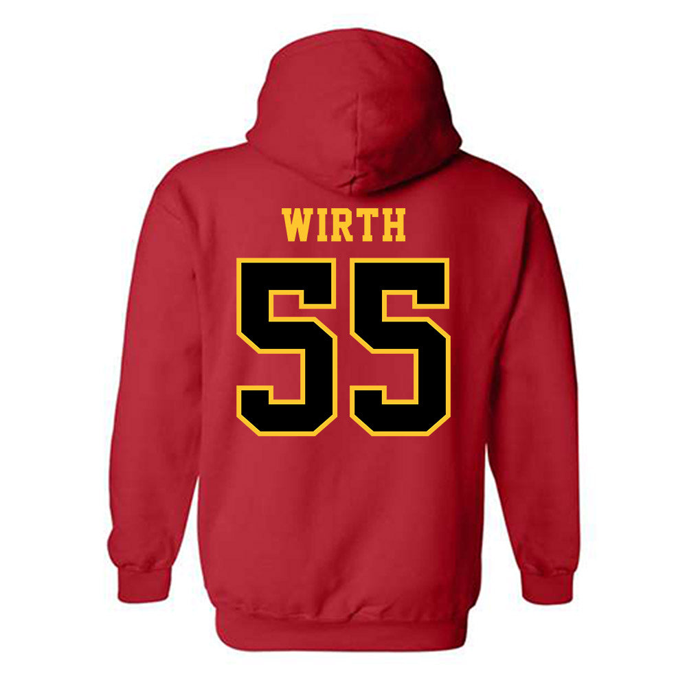 Ferris State - NCAA Women's Basketball : Alyssa Wirth - Replica Shersey Hooded Sweatshirt-1