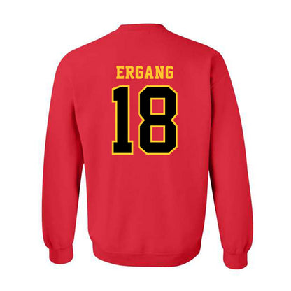 Ferris State - NCAA Men's Ice Hockey : Kaleb Ergang - Replica Shersey Crewneck Sweatshirt-1