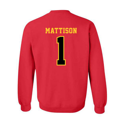 Ferris State - NCAA Football : Gyasi Mattison - Replica Shersey Crewneck Sweatshirt-1