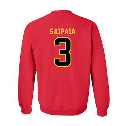 Ferris State - NCAA Football : Blaine Saipaia - Replica Shersey Crewneck Sweatshirt-1