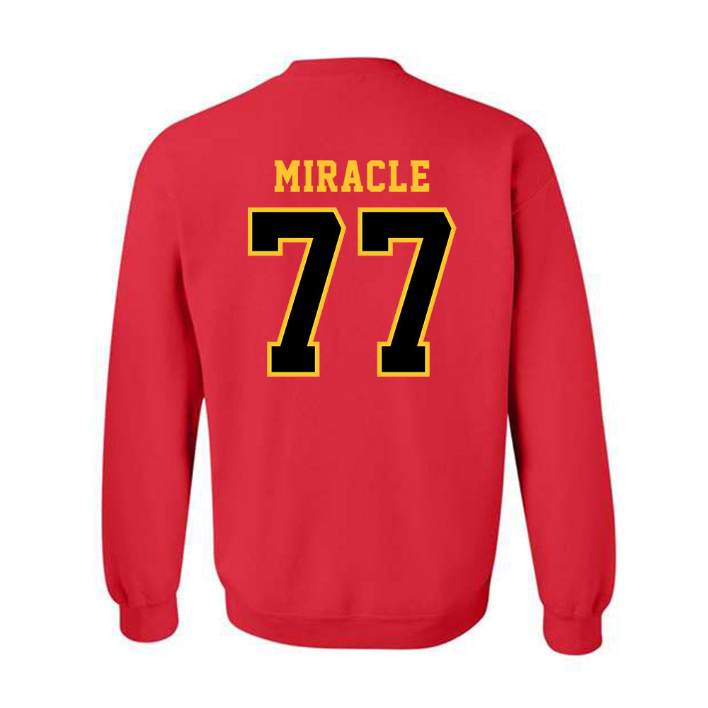 Ferris State - NCAA Football : Travis Miracle - Replica Shersey Crewneck Sweatshirt-1
