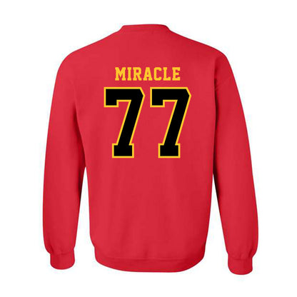 Ferris State - NCAA Football : Travis Miracle - Replica Shersey Crewneck Sweatshirt-1