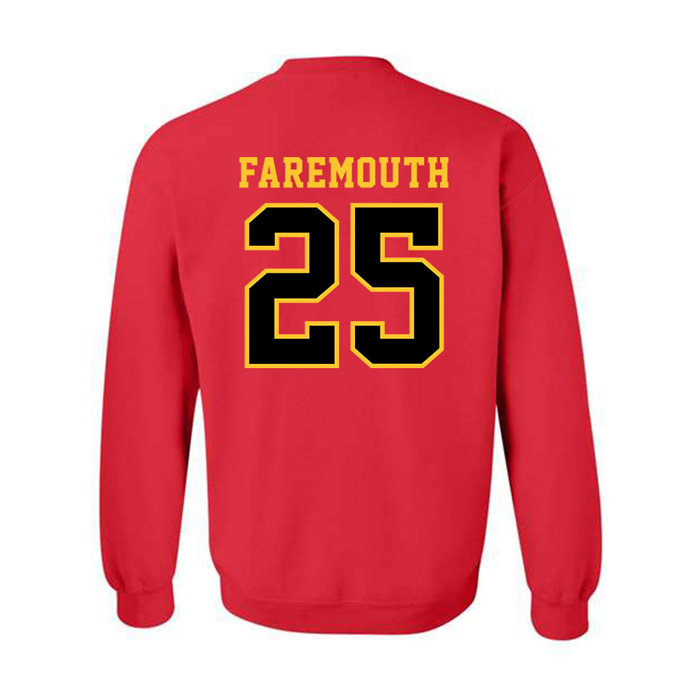 Ferris State - NCAA Men's Ice Hockey : Zach Faremouth - Replica Shersey Crewneck Sweatshirt-1