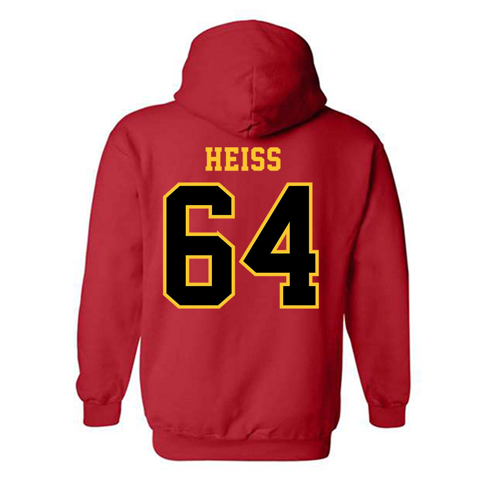 Ferris State - NCAA Football : Cameron Heiss - Replica Shersey Hooded Sweatshirt-1