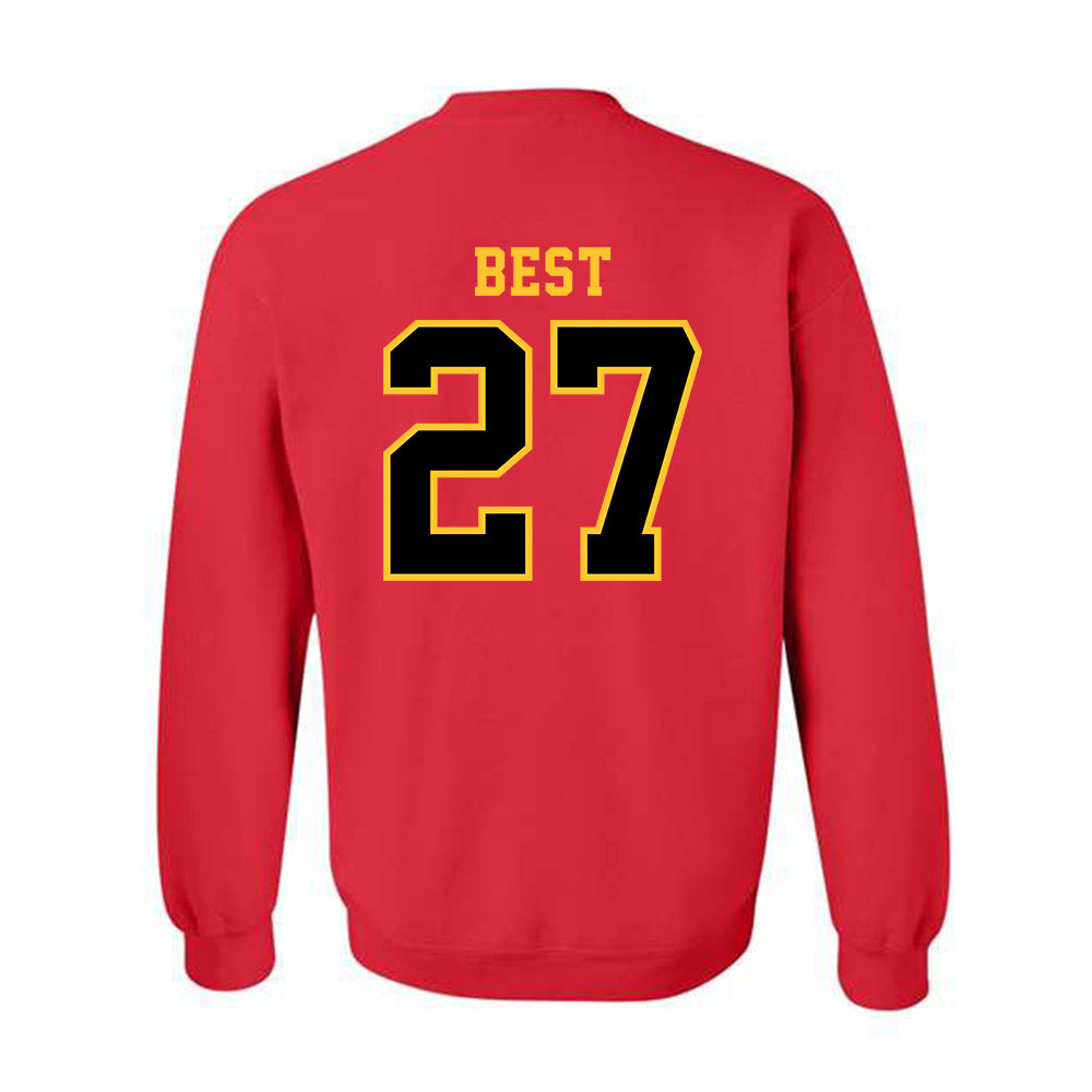 Ferris State - NCAA Men's Ice Hockey : Gavin Best - Replica Shersey Crewneck Sweatshirt-1