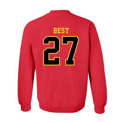 Ferris State - NCAA Men's Ice Hockey : Gavin Best - Replica Shersey Crewneck Sweatshirt-1