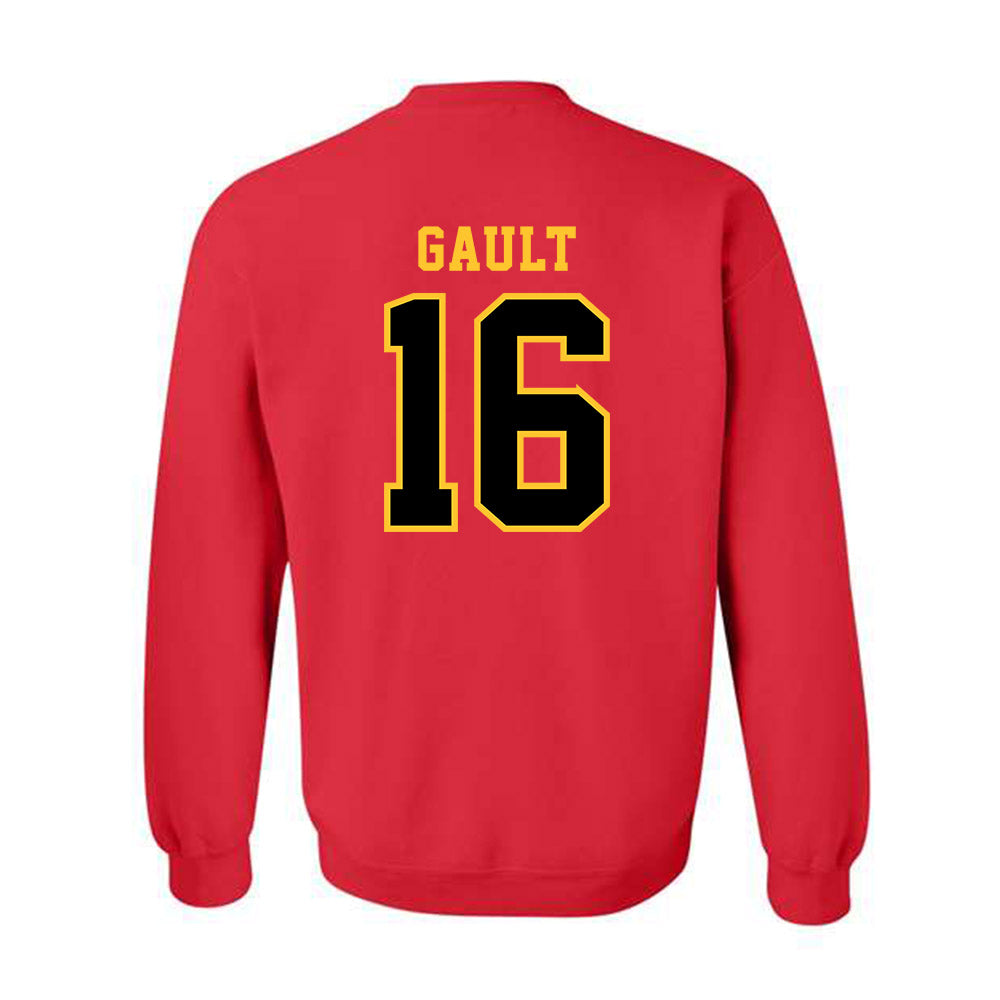 Ferris State - NCAA Men's Ice Hockey : Caiden Gault - Replica Shersey Crewneck Sweatshirt-1