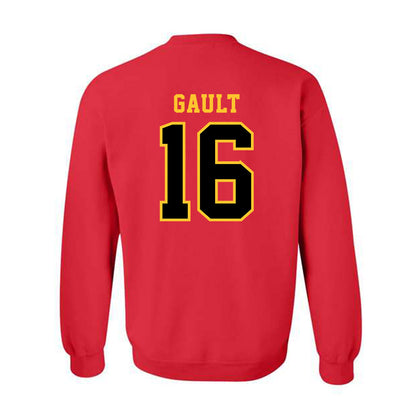 Ferris State - NCAA Men's Ice Hockey : Caiden Gault - Replica Shersey Crewneck Sweatshirt-1