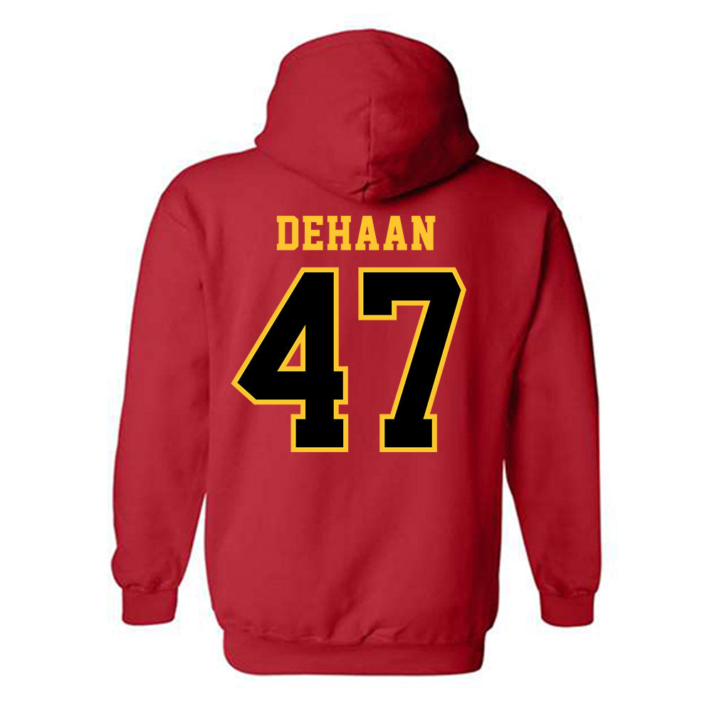 Ferris State - NCAA Football : Ike DeHaan - Replica Shersey Hooded Sweatshirt-1