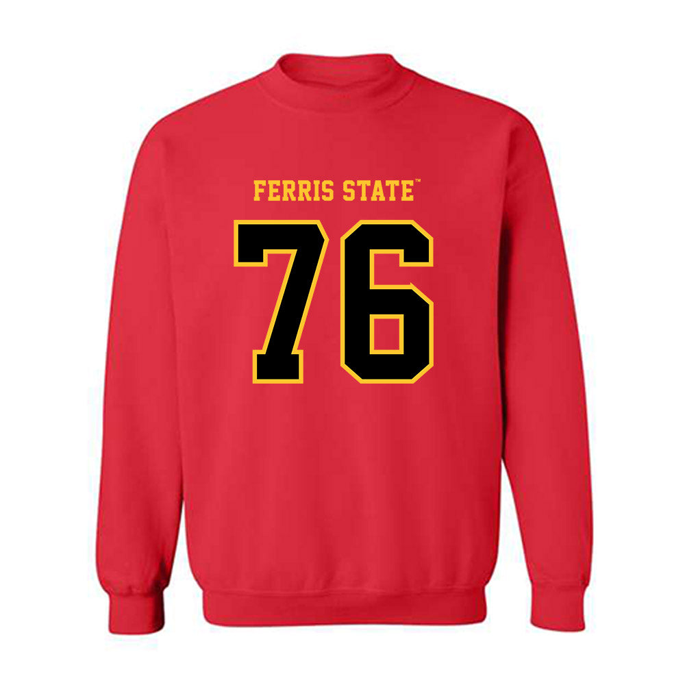 Ferris State - NCAA Football : Lawrence Hattar - Replica Shersey Crewneck Sweatshirt-0