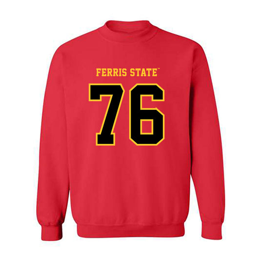 Ferris State - NCAA Football : Lawrence Hattar - Replica Shersey Crewneck Sweatshirt-0