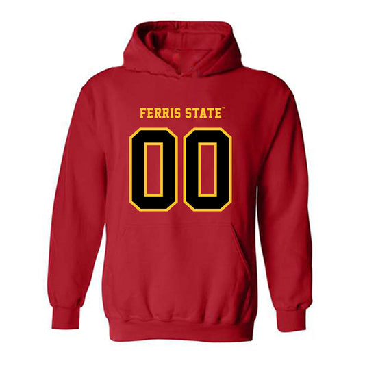 Ferris State - NCAA Football : Logan Andrews - Replica Shersey Hooded Sweatshirt-0