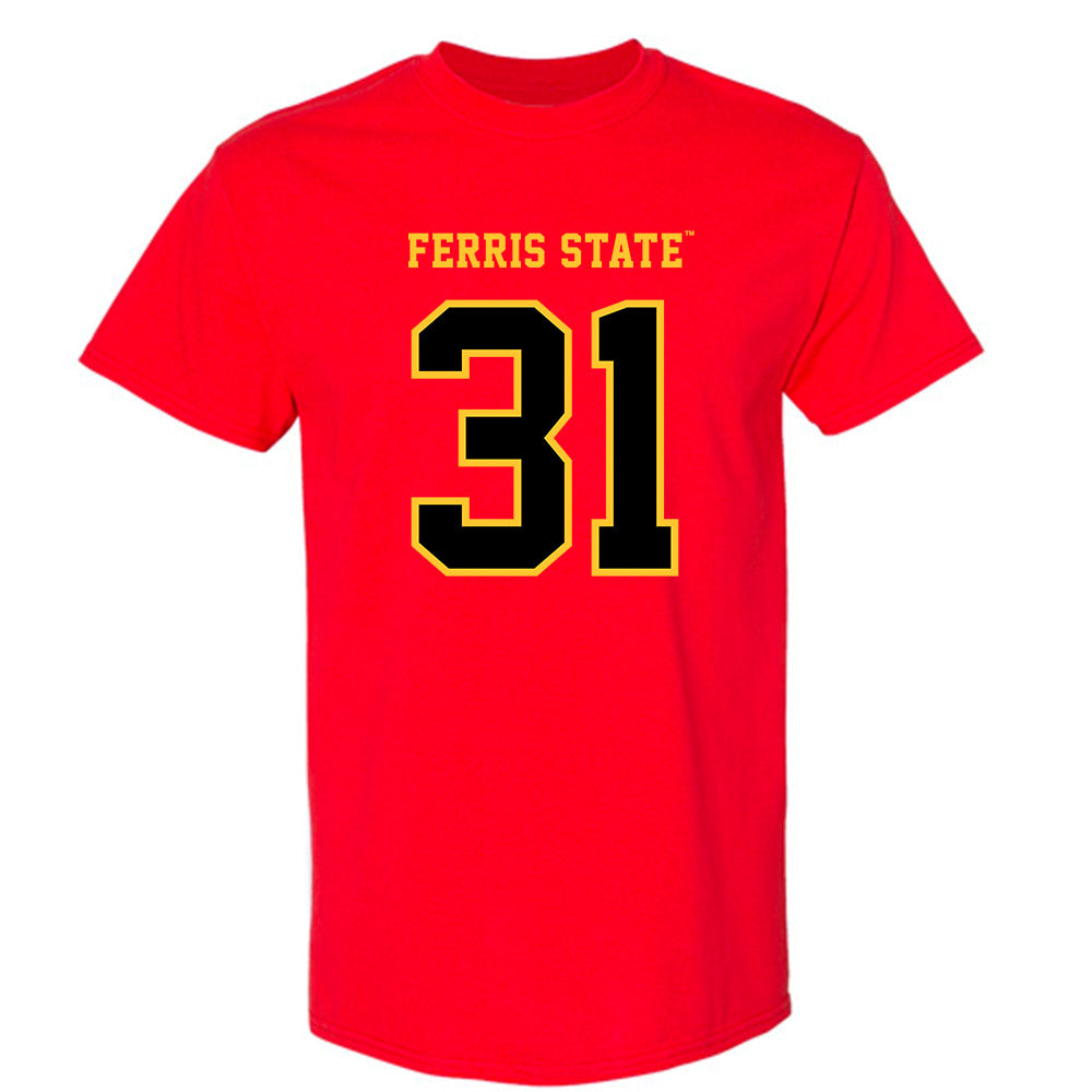 Ferris State - NCAA Football : Ryan Ahern - Replica Shersey T-Shirt-0