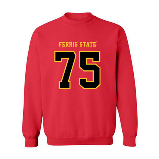 Ferris State - NCAA Football : Dayne Arnett - Replica Shersey Crewneck Sweatshirt-0