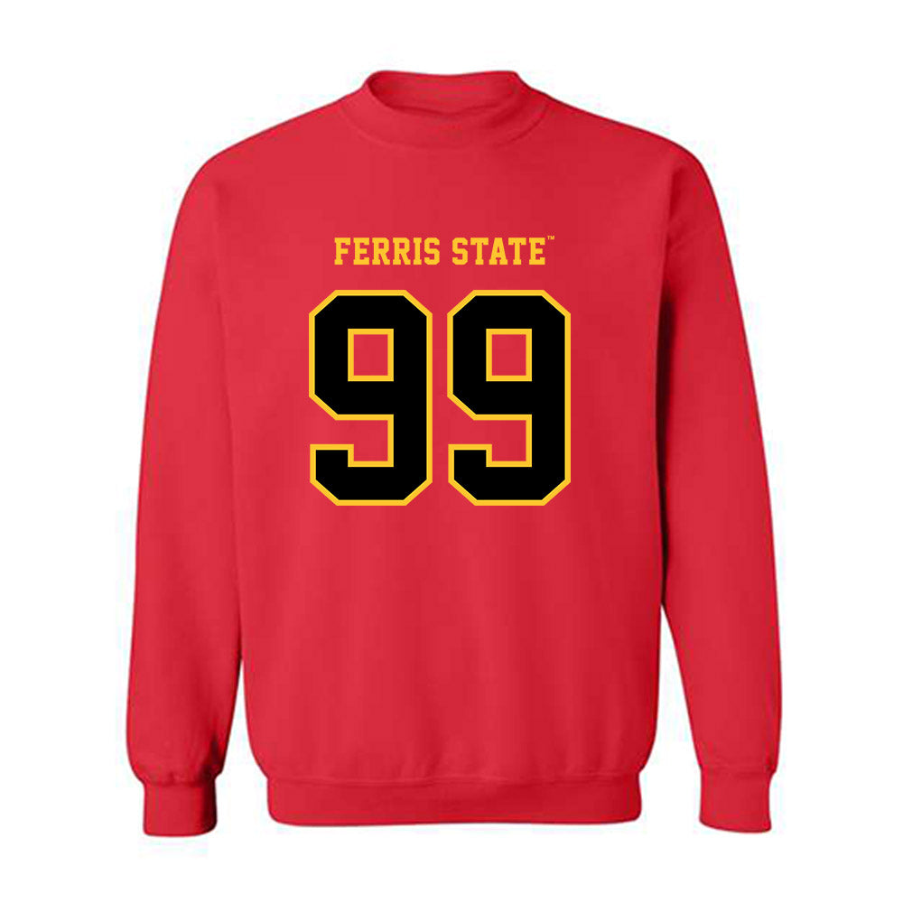 Ferris State - NCAA Football : markee jones - Replica Shersey Crewneck Sweatshirt-0