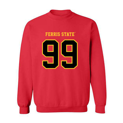 Ferris State - NCAA Football : markee jones - Replica Shersey Crewneck Sweatshirt-0
