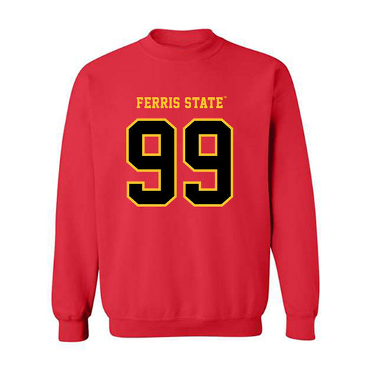 Ferris State - NCAA Football : markee jones - Replica Shersey Crewneck Sweatshirt-0
