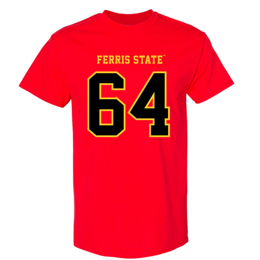 Ferris State - NCAA Football : Cameron Heiss - Replica Shersey T-Shirt-0