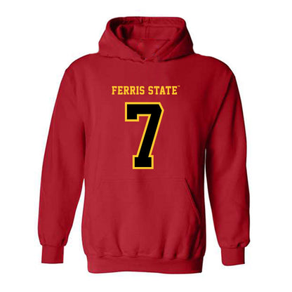 Ferris State - NCAA Women's Volleyball : Emma Bleecher - Replica Shersey Hooded Sweatshirt-0