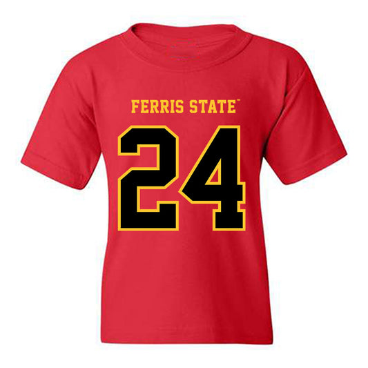 Ferris State - NCAA Softball : Braleigh Miller - Replica Shersey Youth T-Shirt-0