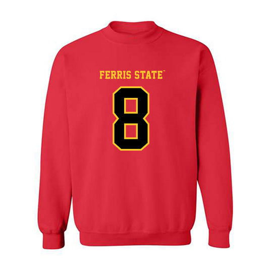 Ferris State - NCAA Women's Volleyball : Rhiannon Robertson - Replica Shersey Crewneck Sweatshirt-0