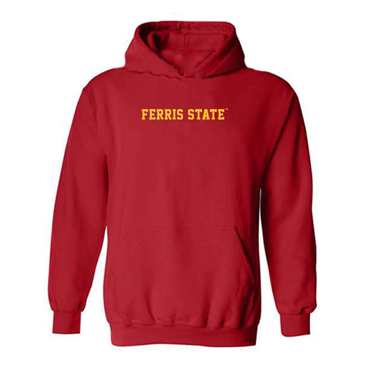 Ferris State - NCAA Men's Track & Field : Carson Guysi - Replica Shersey Hooded Sweatshirt-0