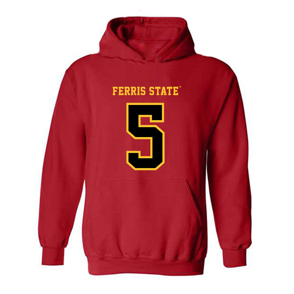 Ferris State - NCAA Football : Jeremiah Housey - Replica Shersey Hooded Sweatshirt-0