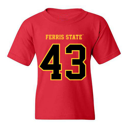 Ferris State - NCAA Football : Razah Townsend - Replica Shersey Youth T-Shirt-0