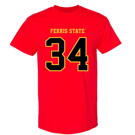 Ferris State - NCAA Football : Finn Sossen - Replica Shersey T-Shirt-0