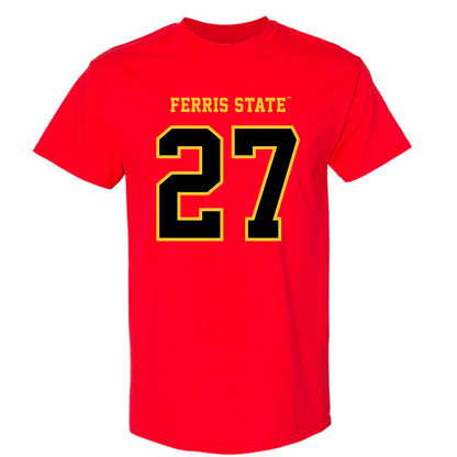 Ferris State - NCAA Men's Ice Hockey : Gavin Best - Replica Shersey T-Shirt-0